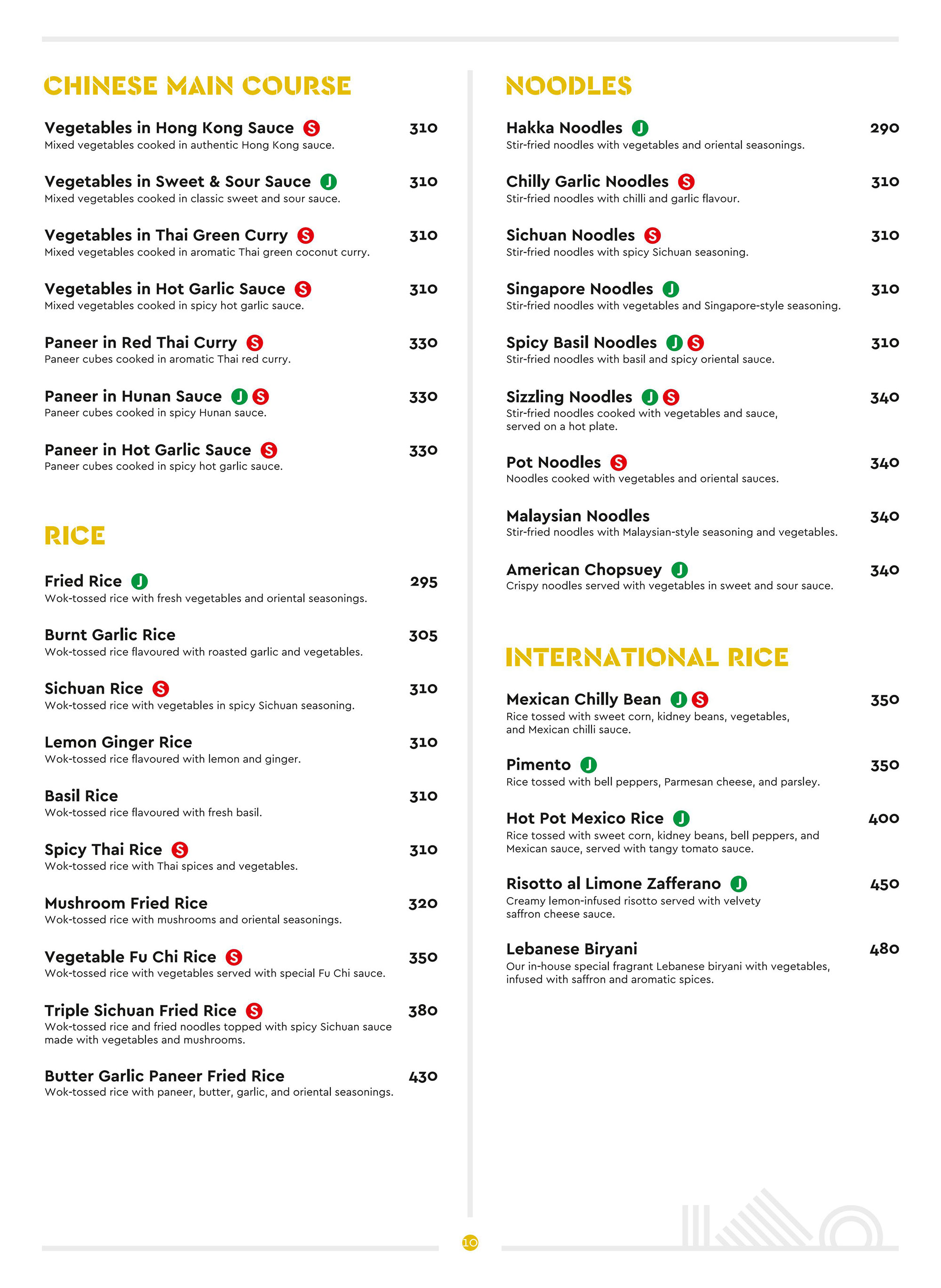 3Seventy Kitchen Regular Menu