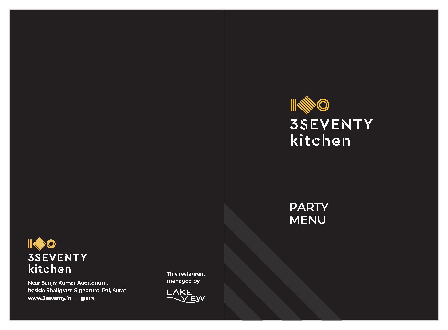 3Seventy Kitchen Party Menu